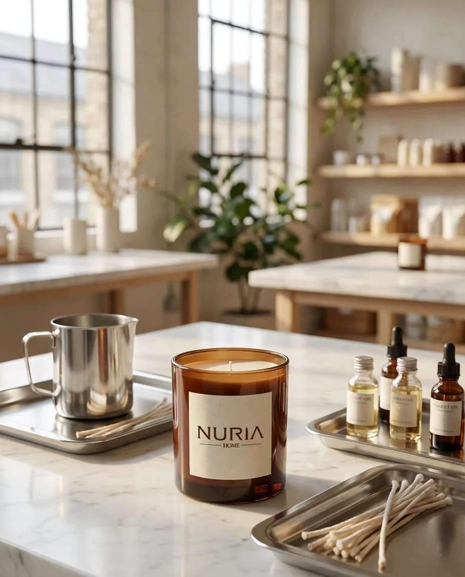 Candle making Workshop Nuria home specialist candle brand