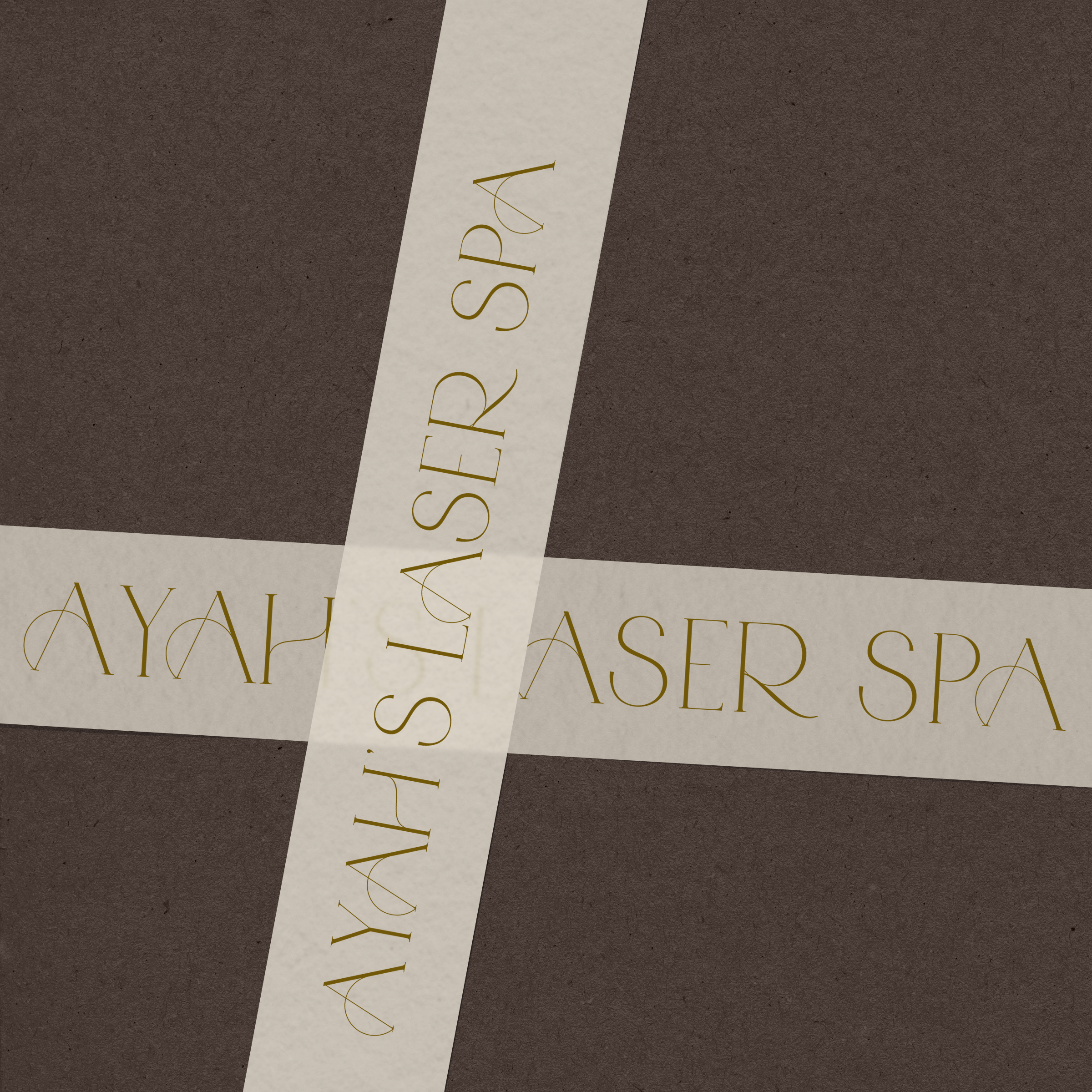 Close-up of a textured paper background with the word "RESENTED" written in gold cursive letters, appearing on a cream-colored diagonal strip.