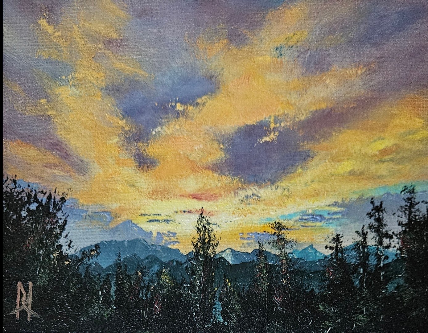 Cotopaxi Sunset - Oil on Panel 8x10"  (sold)