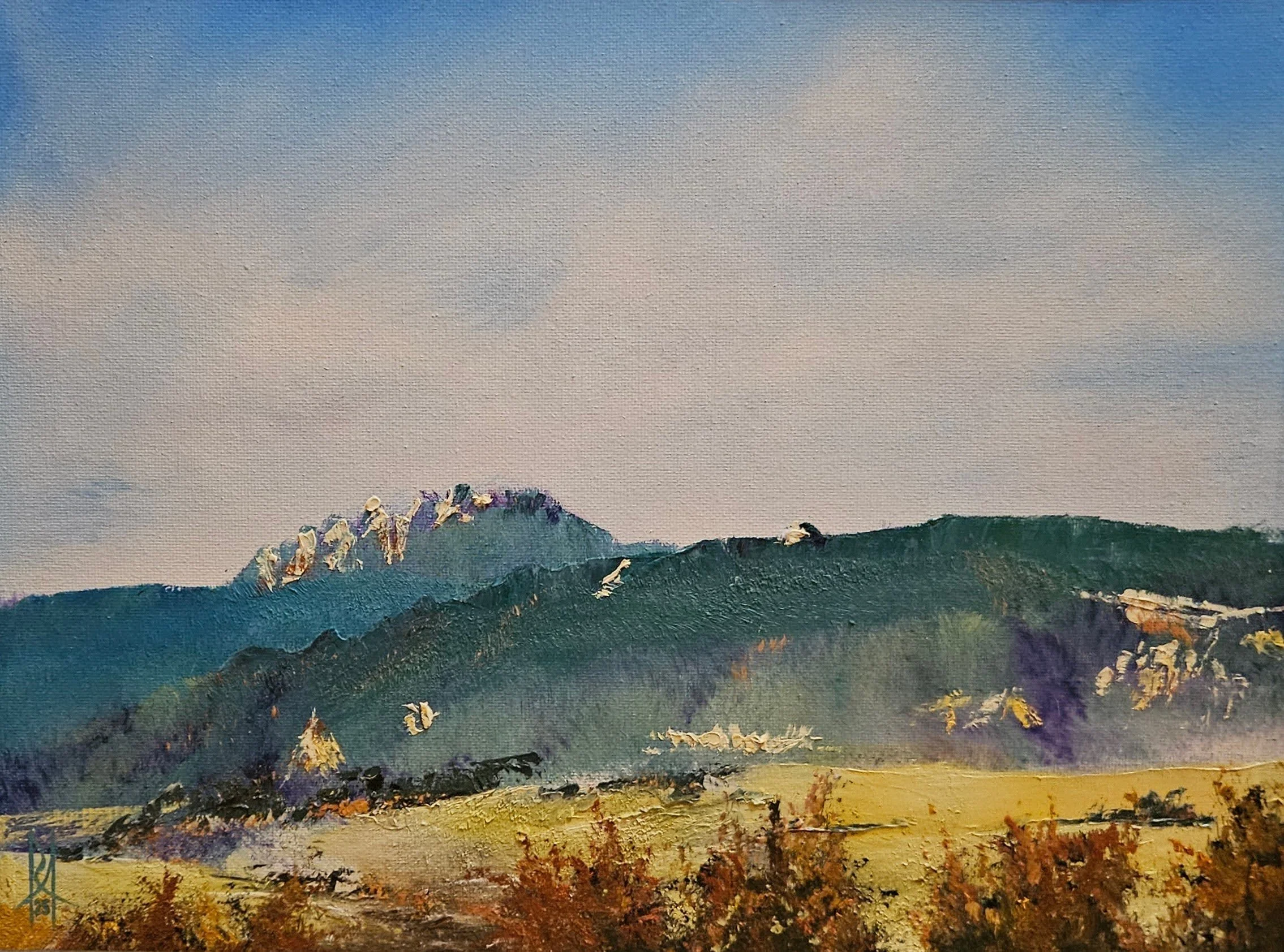 Devils Head and Elephant Rock - Oil on Panel (sold)