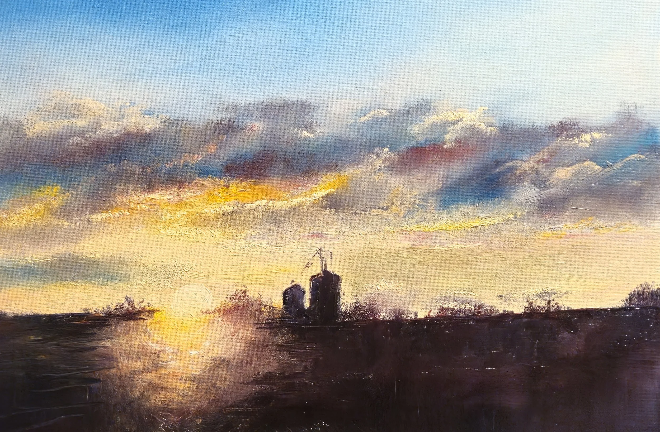 Prairie Sunrise - Oil on Panel 12x16