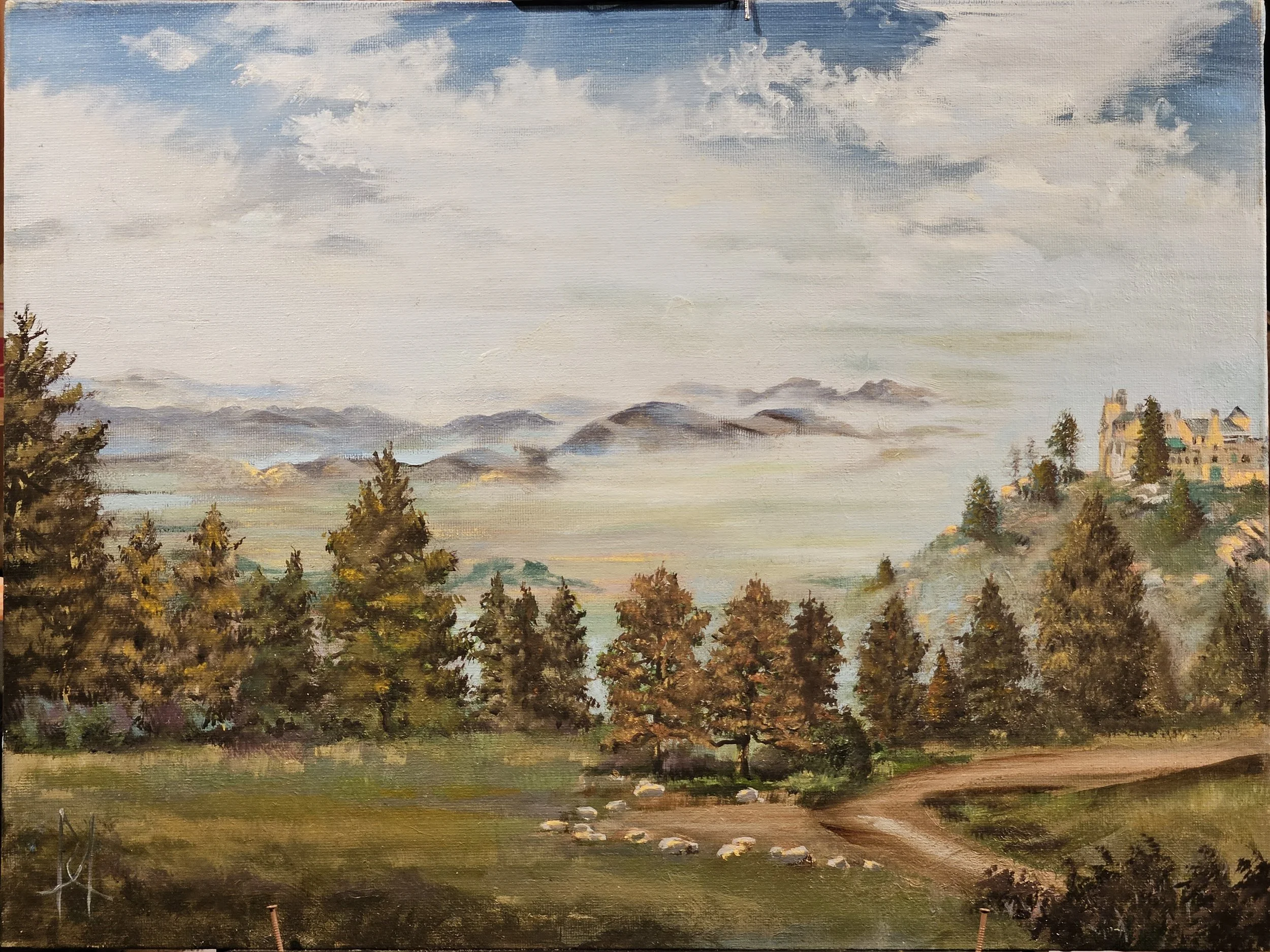 At the Turn - Oil on Panel 12x16"  (sold)