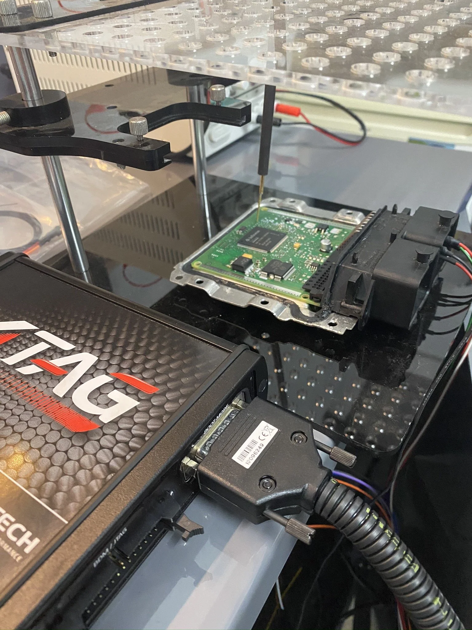 A KTM ECU being remapped via ktag using boot mode