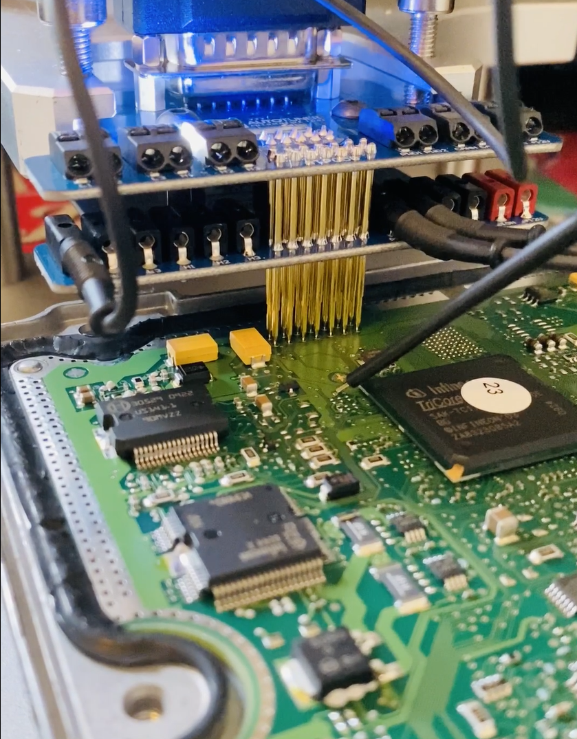 EDC17 ECU being remapped using autotuner