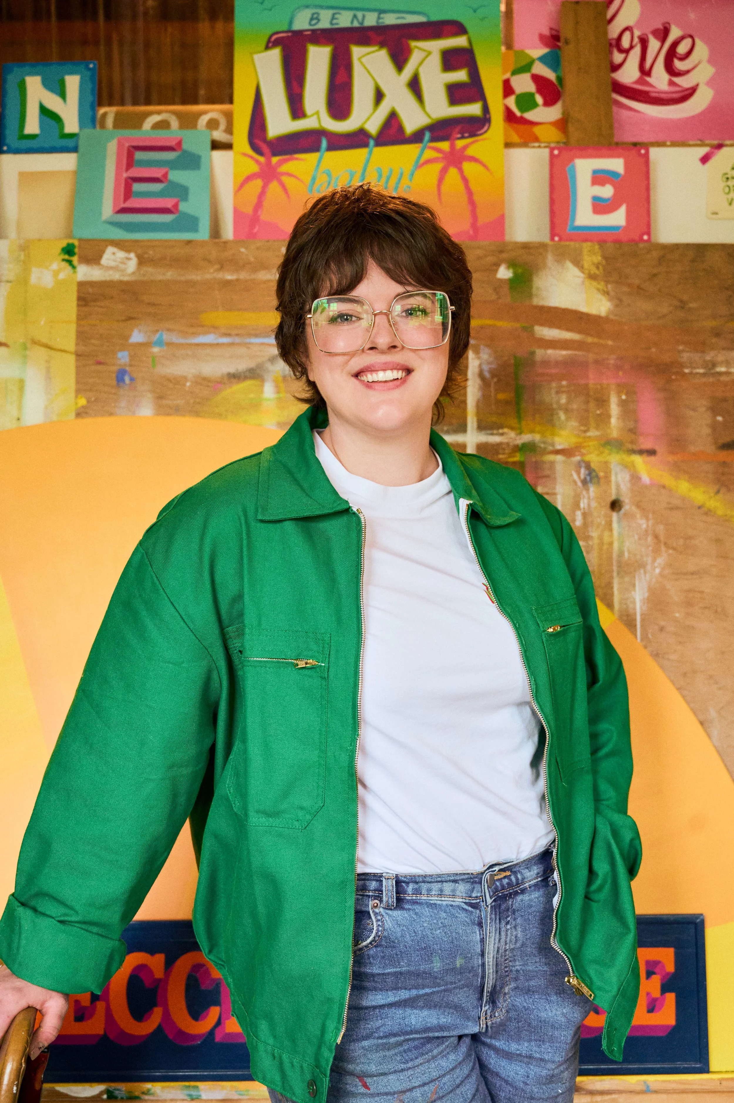 Meghan McDermott, Sign Writer in Studio. Portraits by Sadhbh Kenny