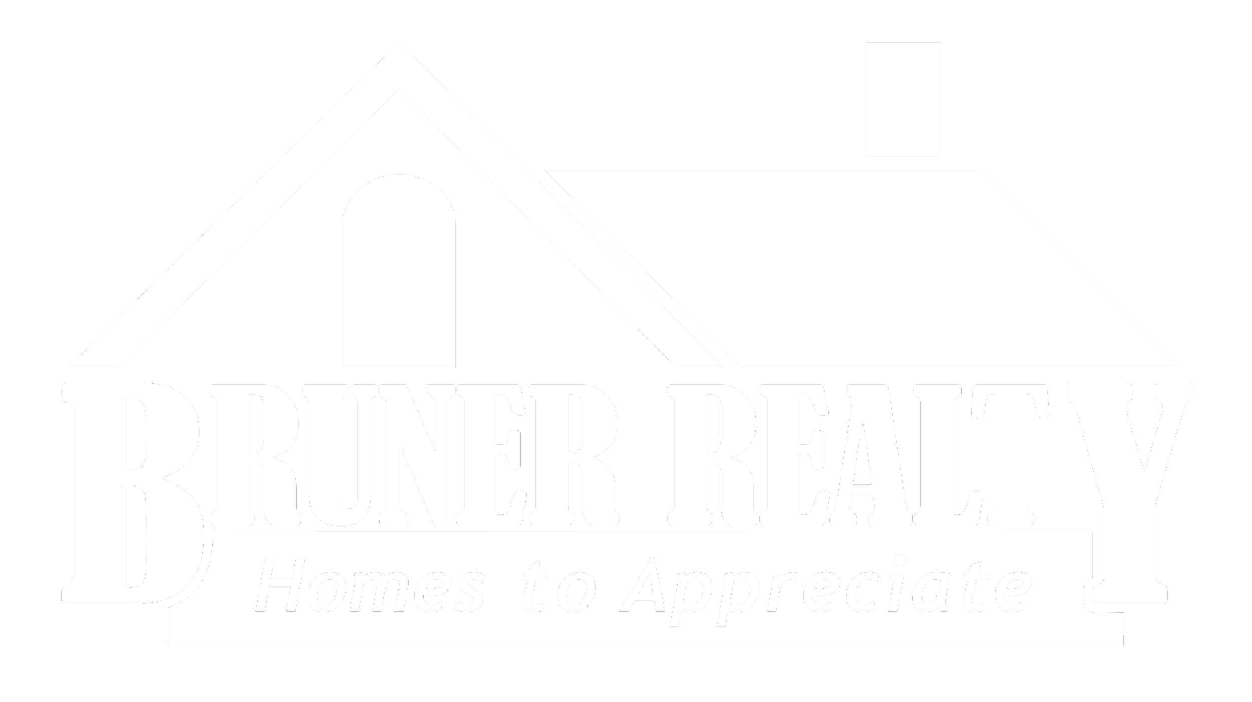 Logo of Bruner Realty showing a stylized house with the company name and slogan 'Homes to Appreciate'.