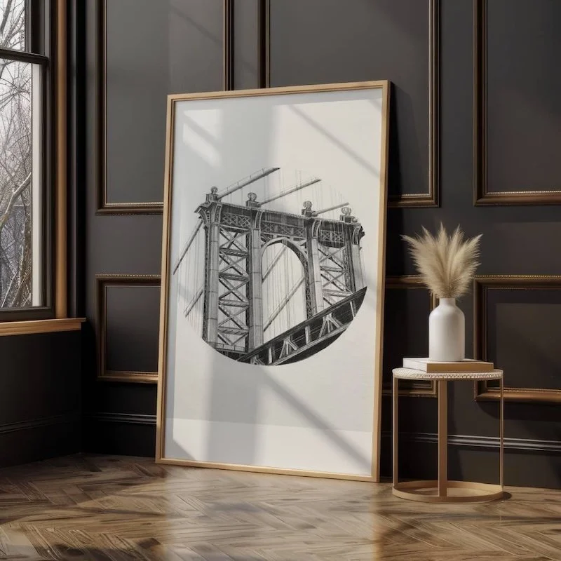 Shana Bowes_Manhattan Bridge_Graphite_Loft Mock Up.jpg