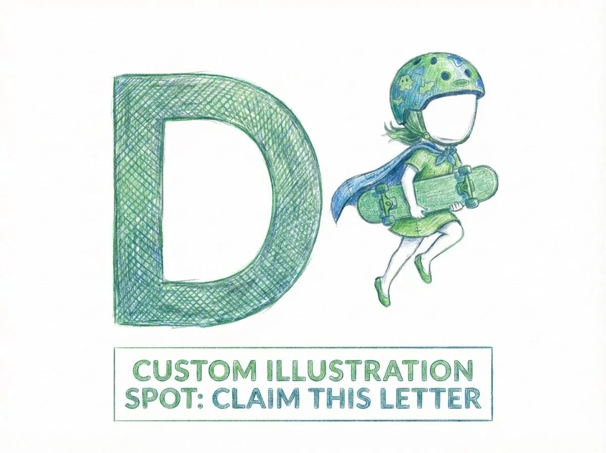 D is for Daring - Custom Illustration Commission