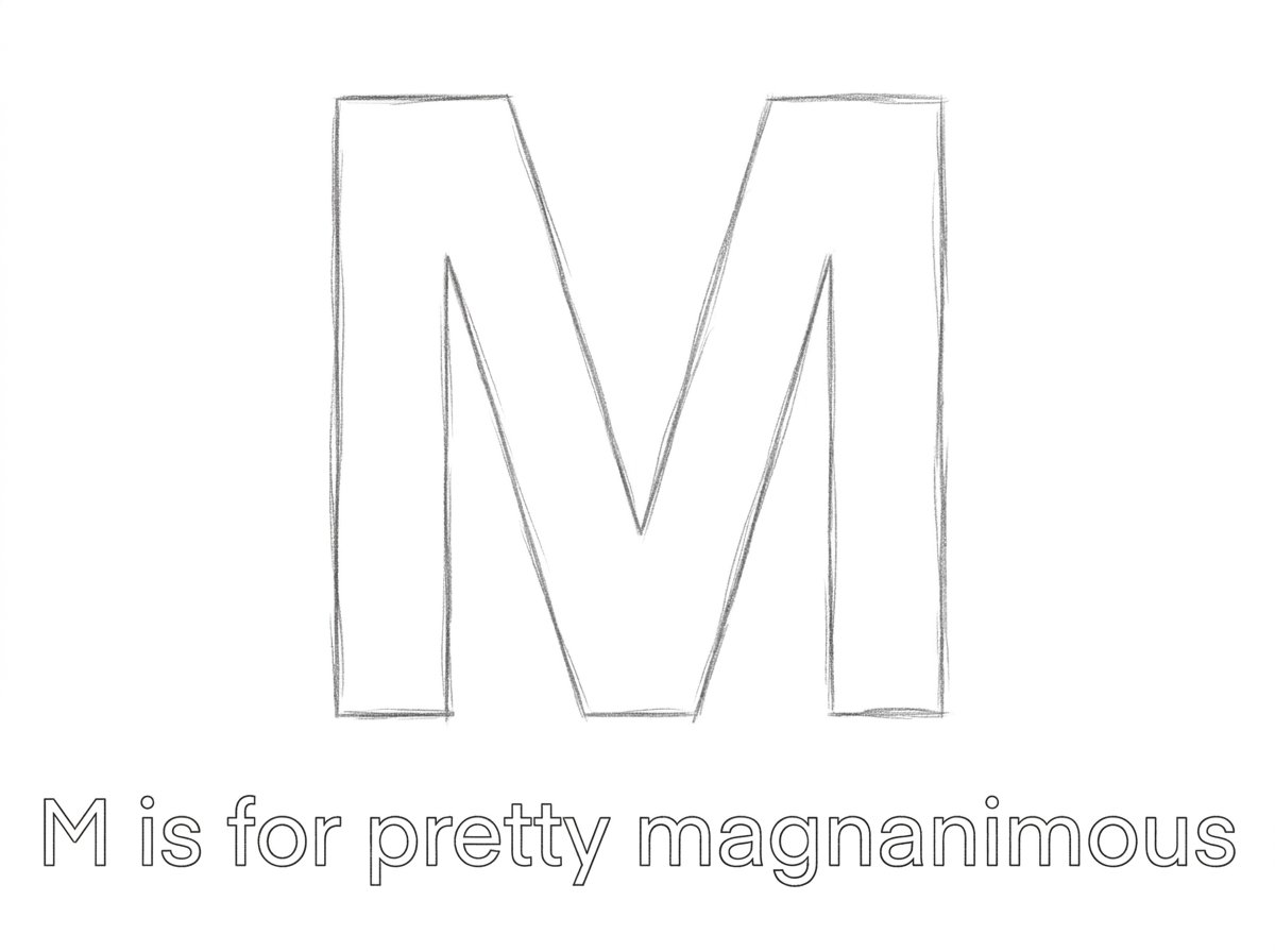 M is for Magnanimous - Custom Illustration Commission