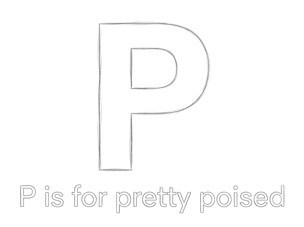 P is for Poised - Custom Illustration Commission
