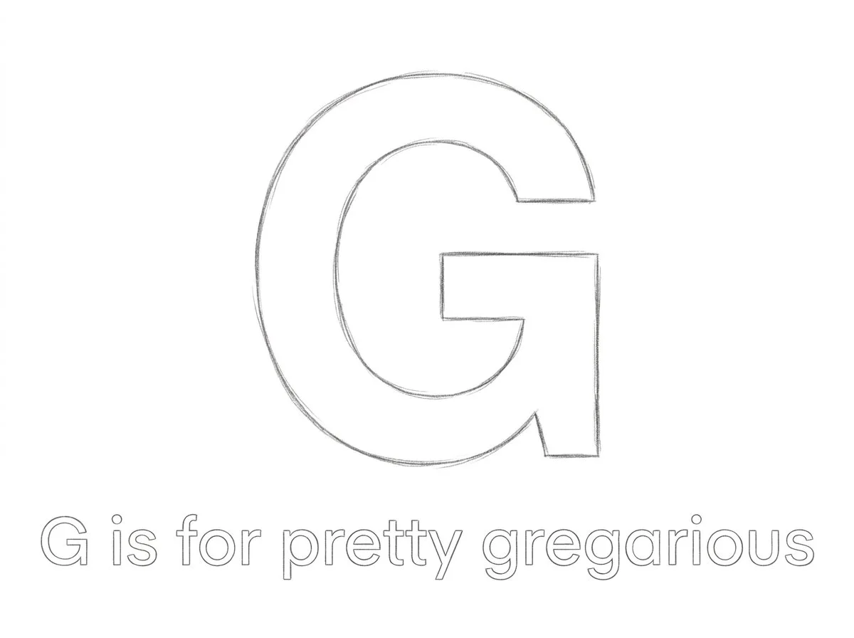 G is for Gregarious - Custom Illustration Commission