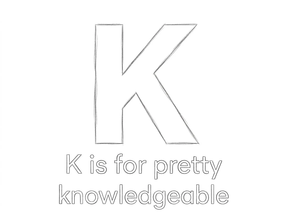 K is for Knowledgeable - Custom Illustration Commission