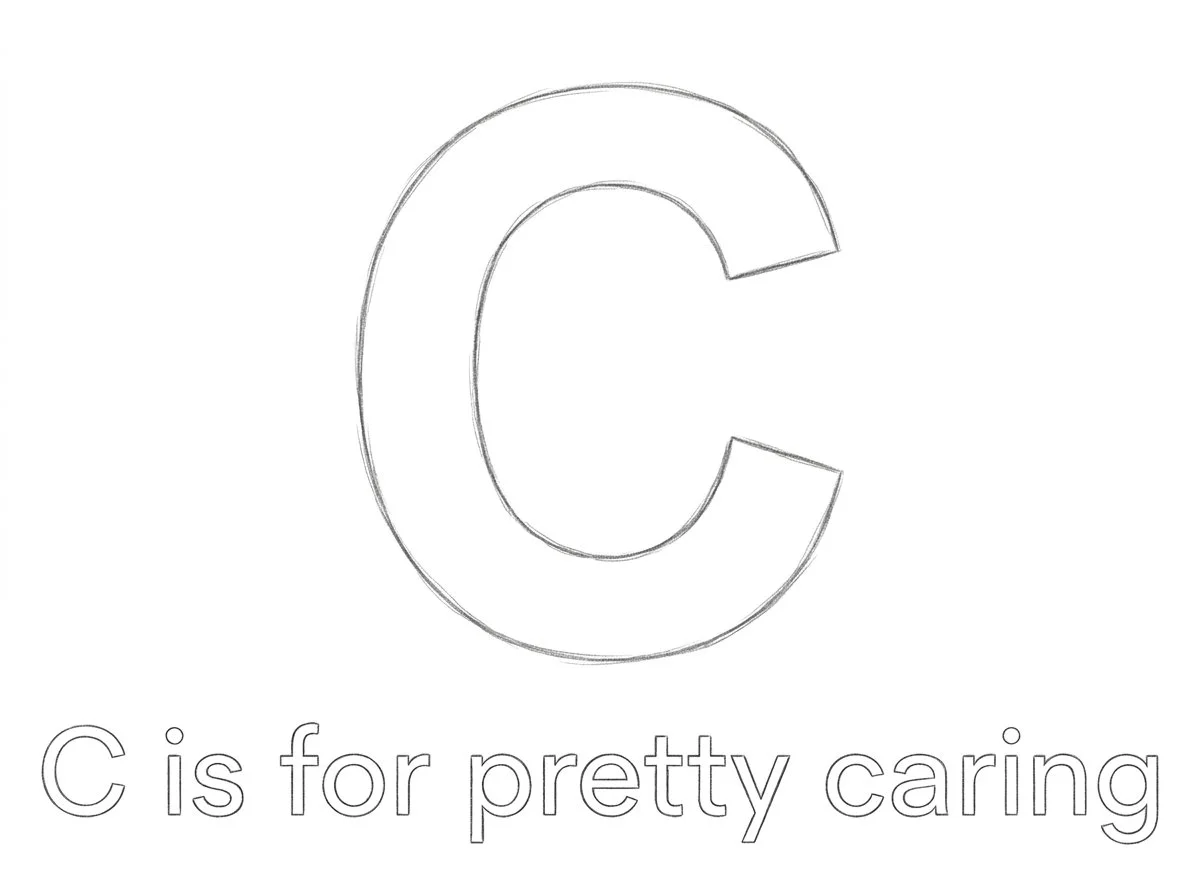 C is for Caring - Custom Illustration Commission