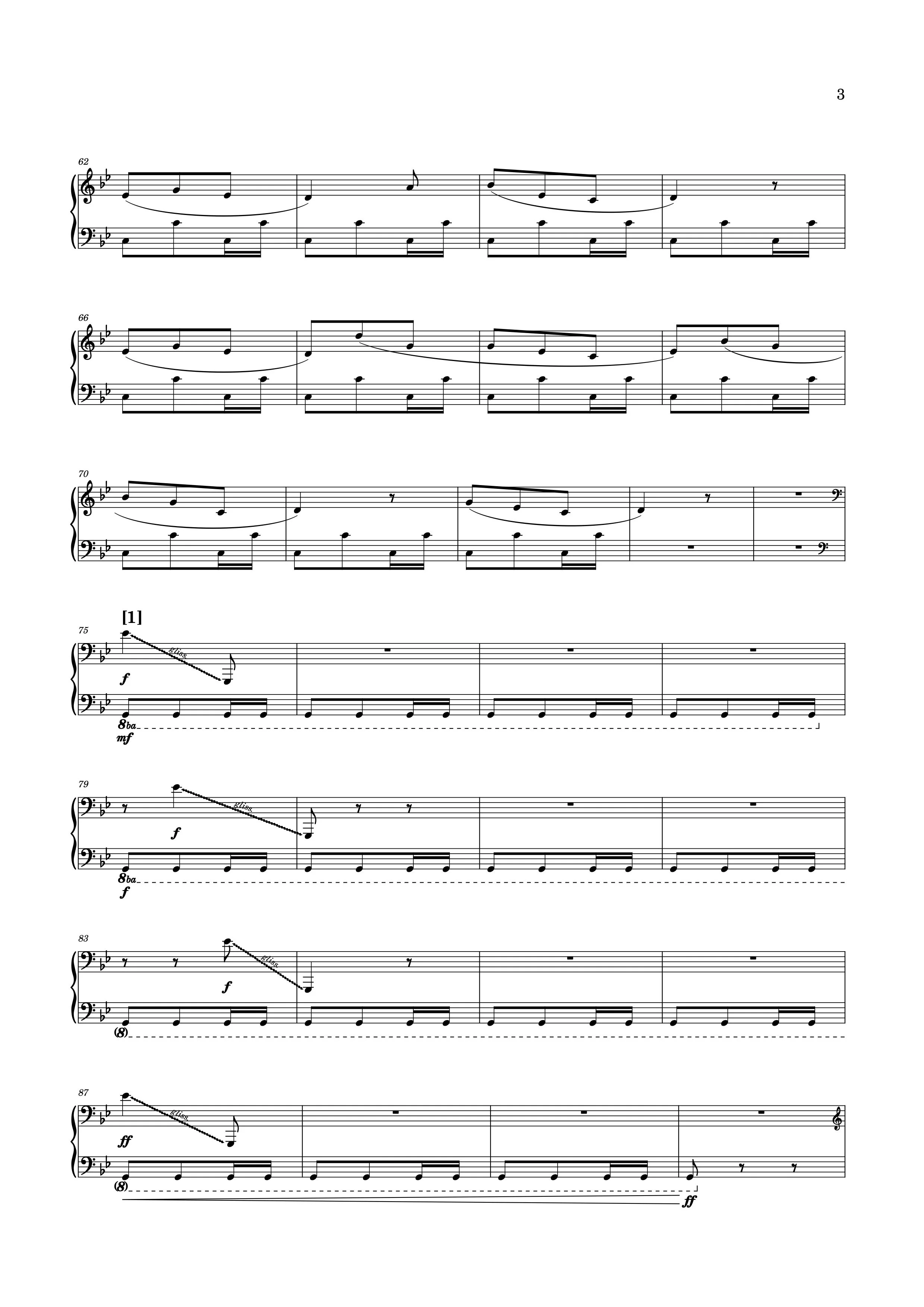Sheet music with musical notations, including notes, rests, and dynamic markings.