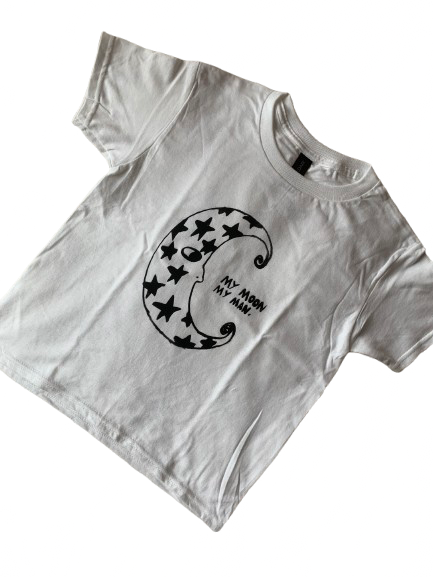 starry moon baby tee in white!!