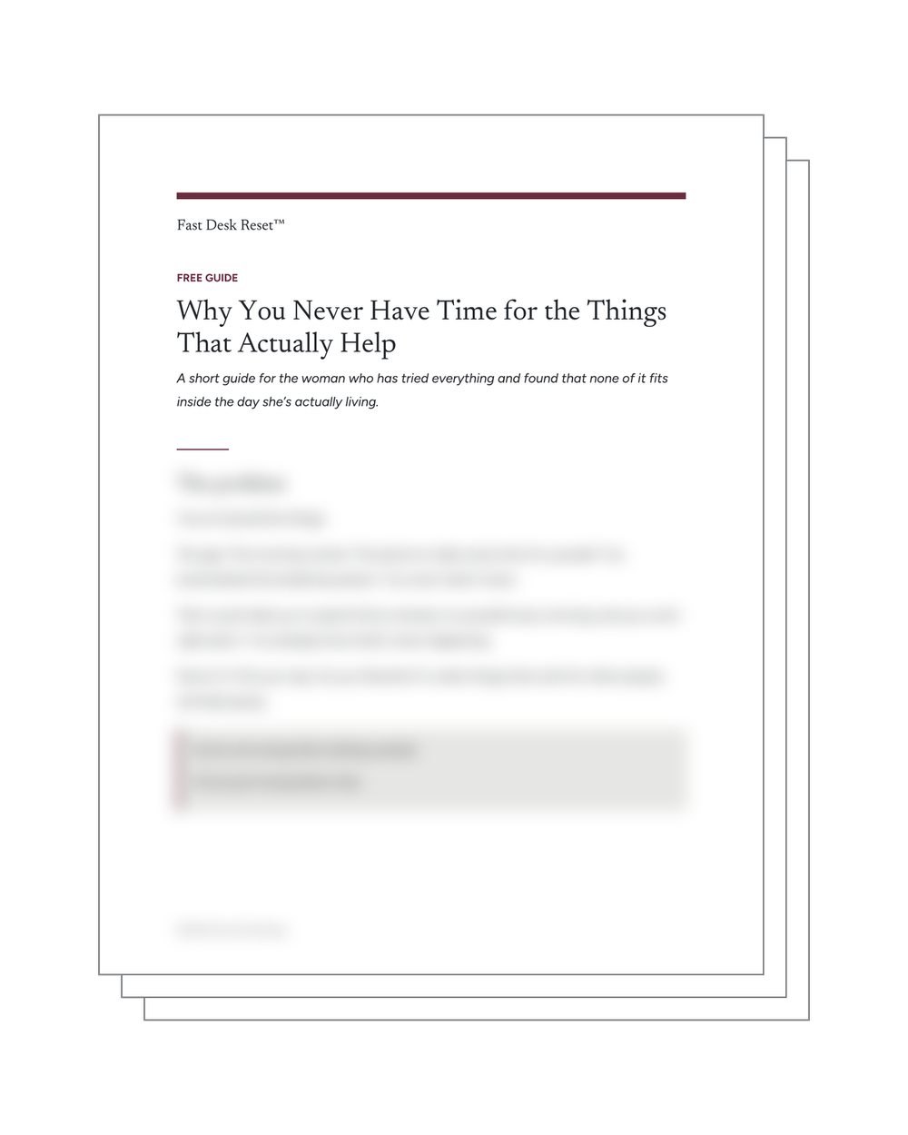 Why You Never Have Time for the Things That Actually Help guide