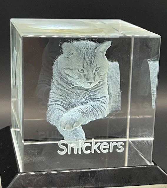 Inner Glass Engraving 50x50x50mm Glass Cube (Approx. 2"x2"x2")