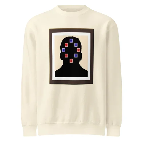 (Personalized) Framed Silhouette with Cognitive Functions Sandshell Crewneck Sweater