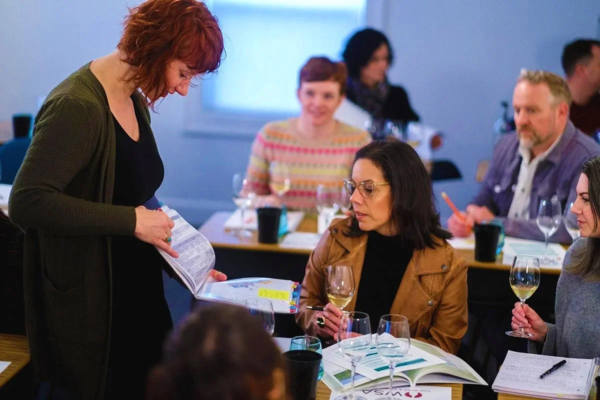 WSET wine certification class with tasting