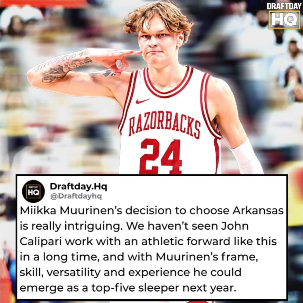 Five-star forward Miikka Muurinen just committed to play for Arkansas next year! The 6&rsquo;11 forward has pro experience in Finland playing for the national team and professionally this past season! Muurinen chose not to play in college given that 