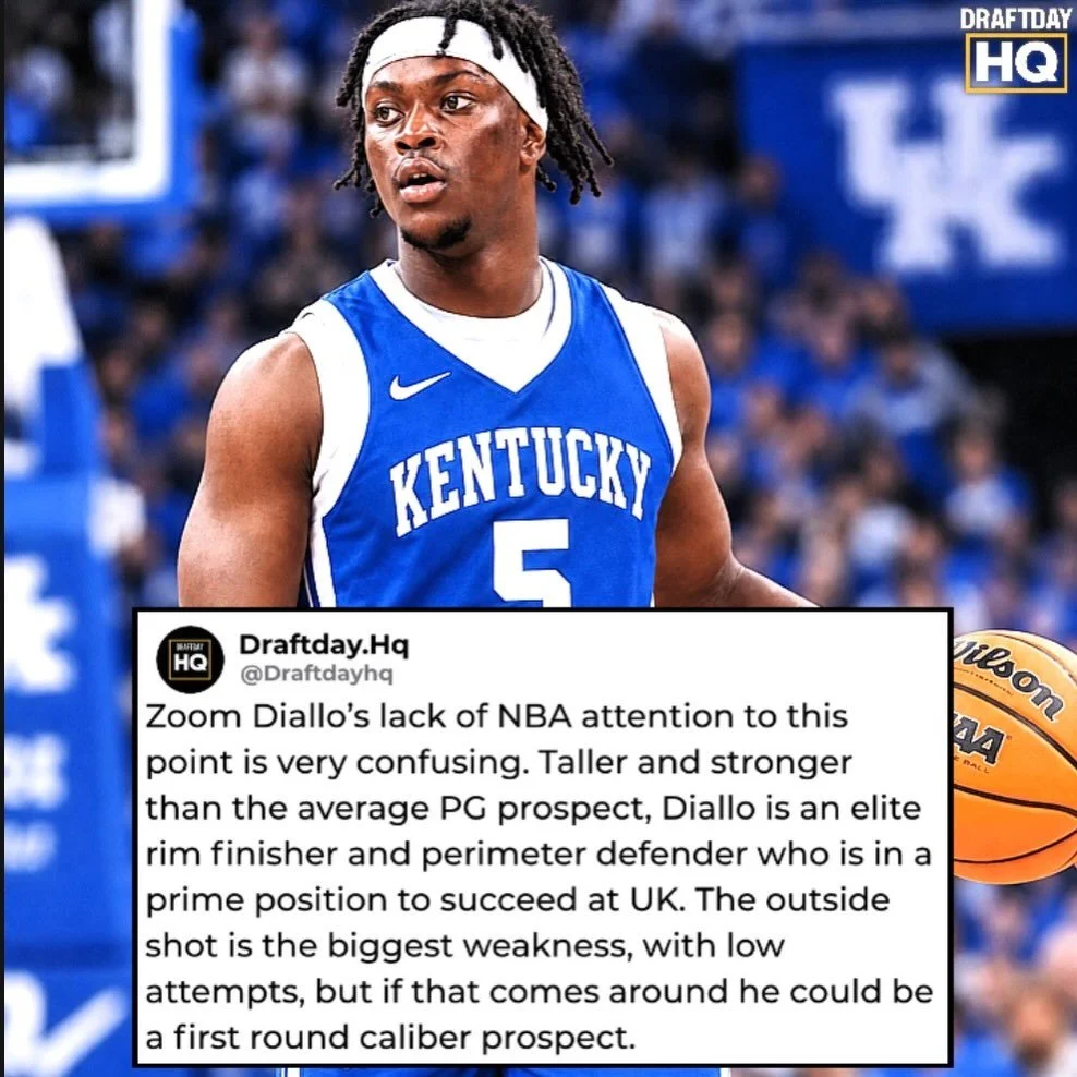 Zoom Diallo is in a great spot heading into next year as Kentucky&rsquo;s lead guard. Diallo is coming off of two solid years at Washington where he stood out as an underclassmen. Really excited to see if he can make a leap as an outside shooter next