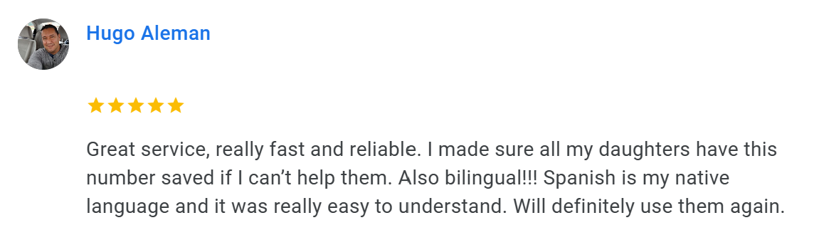 Google review for OpenAll Locksmith Raleigh NC 2