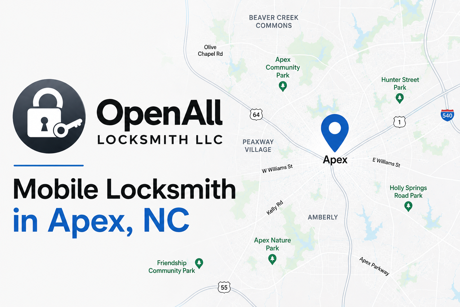 Mobile locksmith service in Apex NC by OpenAll Locksmith