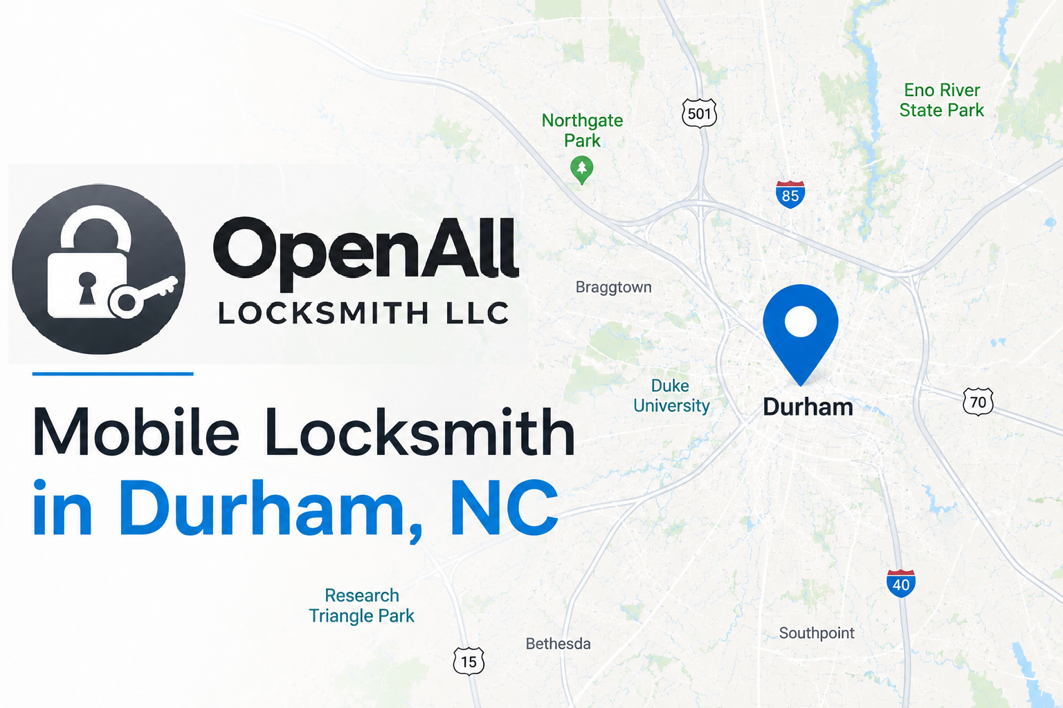 Mobile locksmith service in Durham NC by OpenAll Locksmith