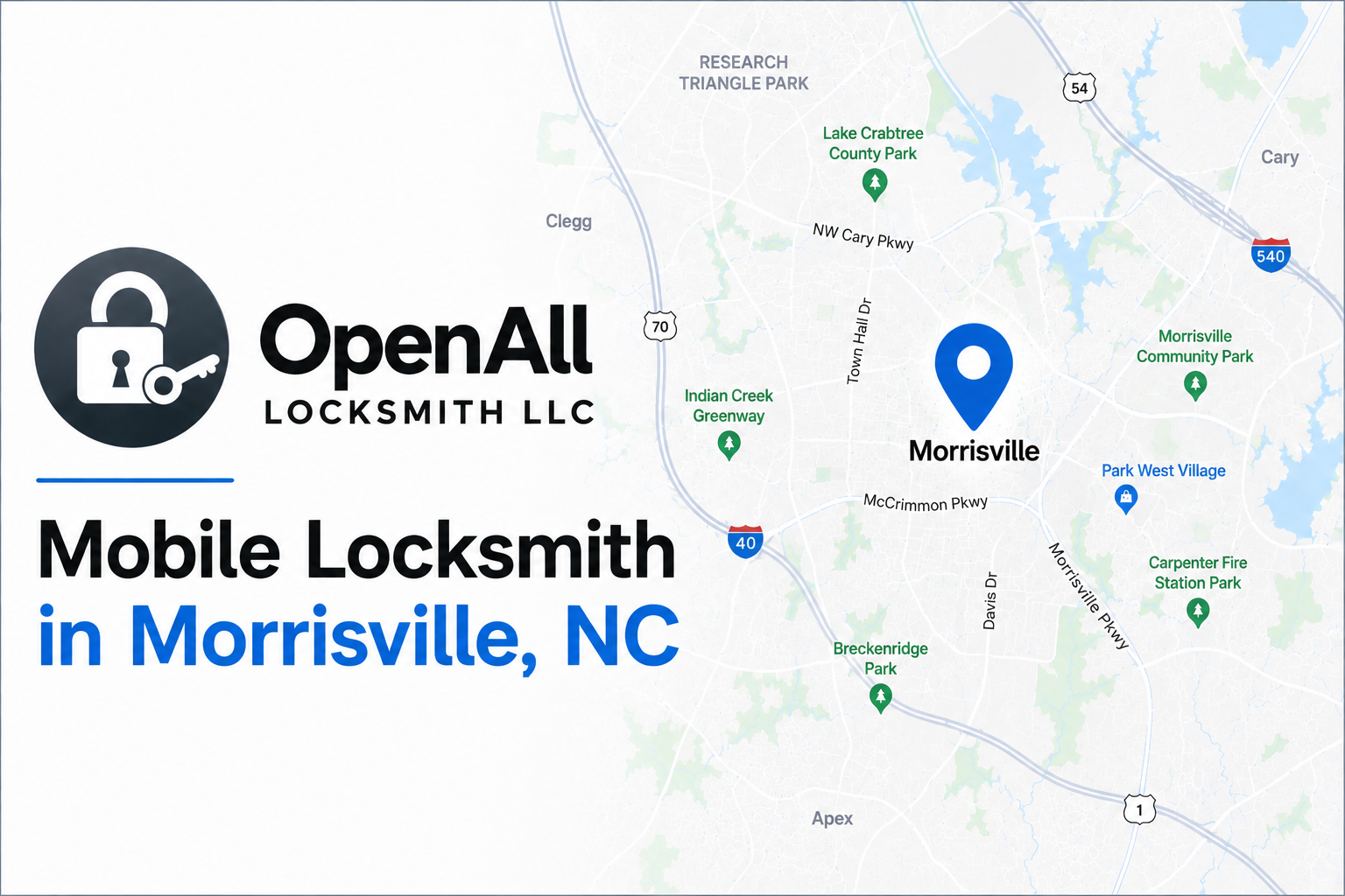 Mobile locksmith service in Morrisville NC by OpenAll Locksmith