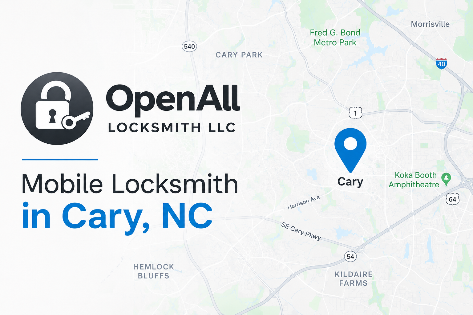 Mobile locksmith service in Cary NC by OpenAll Locksmith