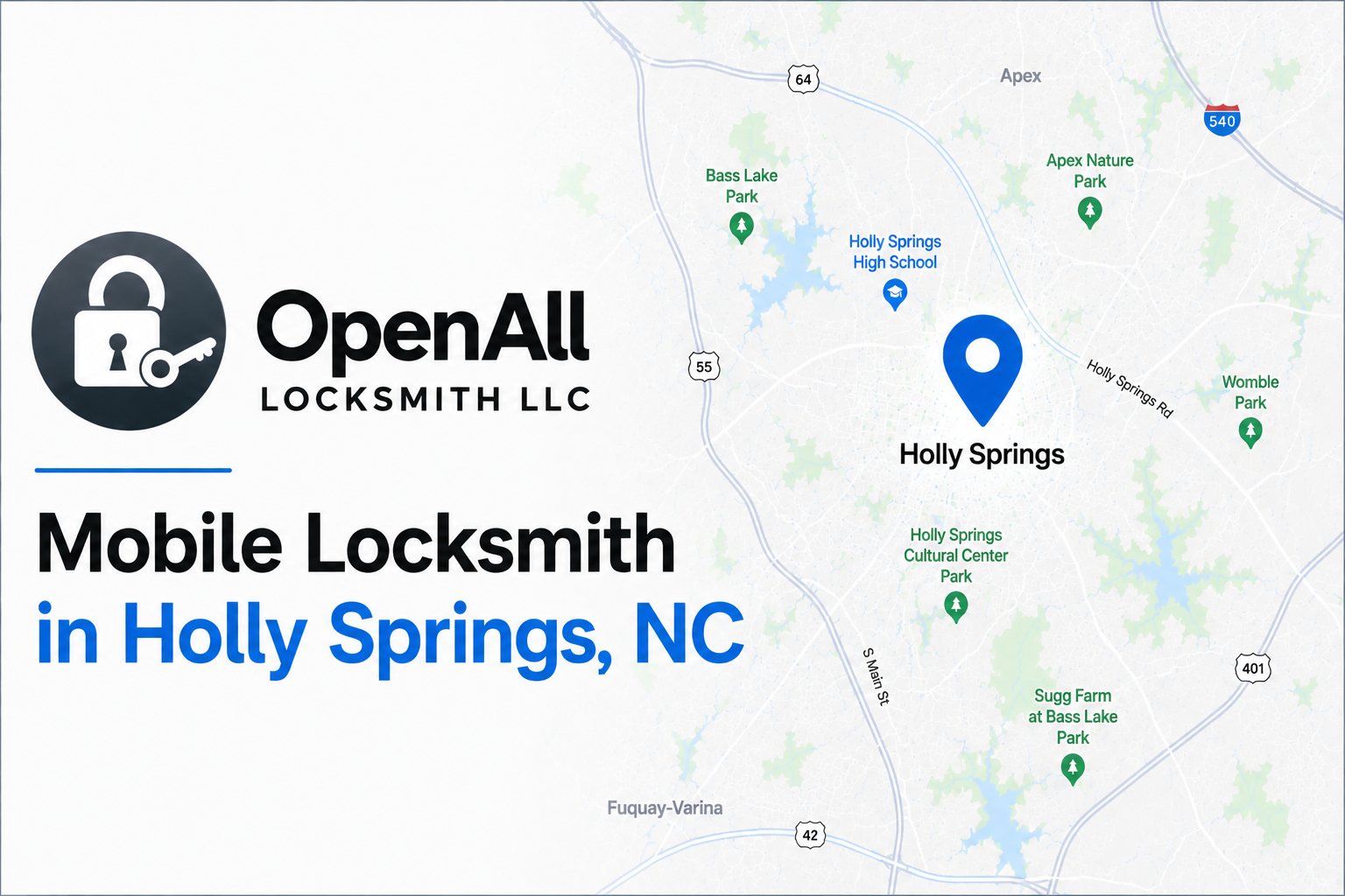 Mobile locksmith service in Holly Springs NC by OpenAll Locksmith