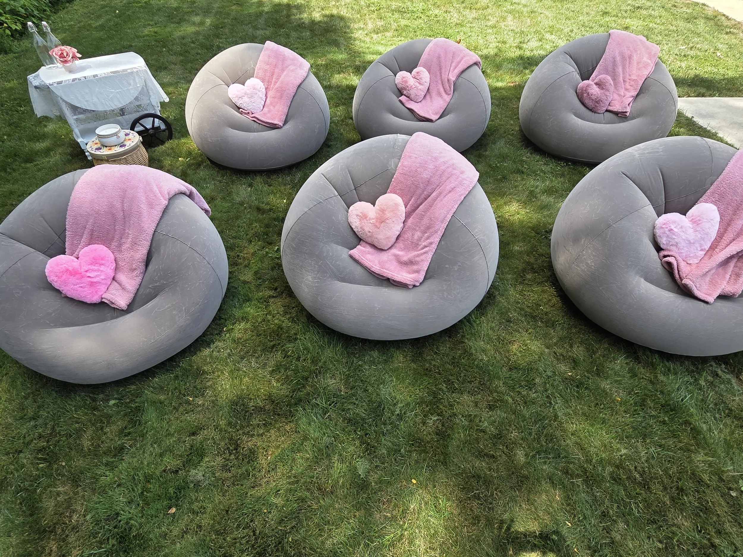 Outdoor camping celebration setup, Family  event set up coordination in Lehigh Valley and Northeast Pennsylvania.