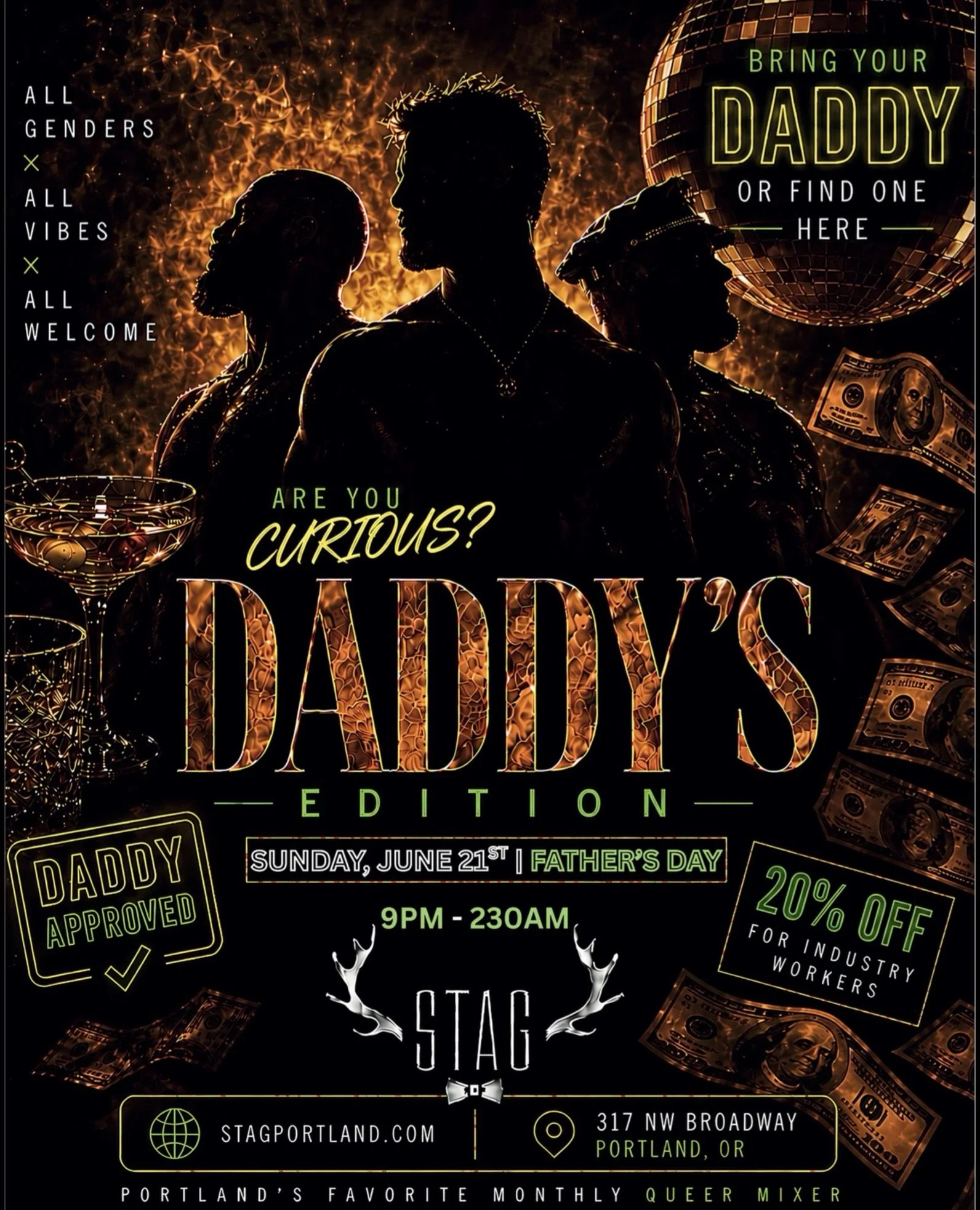 👀 Are you CURIOUS?

This Father&rsquo;s Day, Portland&rsquo;s favorite monthly queer mixer gets a little more&hellip; daddy-approved. 🥃🔥

Join us for CURIOUS: Daddy&rsquo;s Edition at Stag Portland and mix, mingle, flirt, and connect with an incre