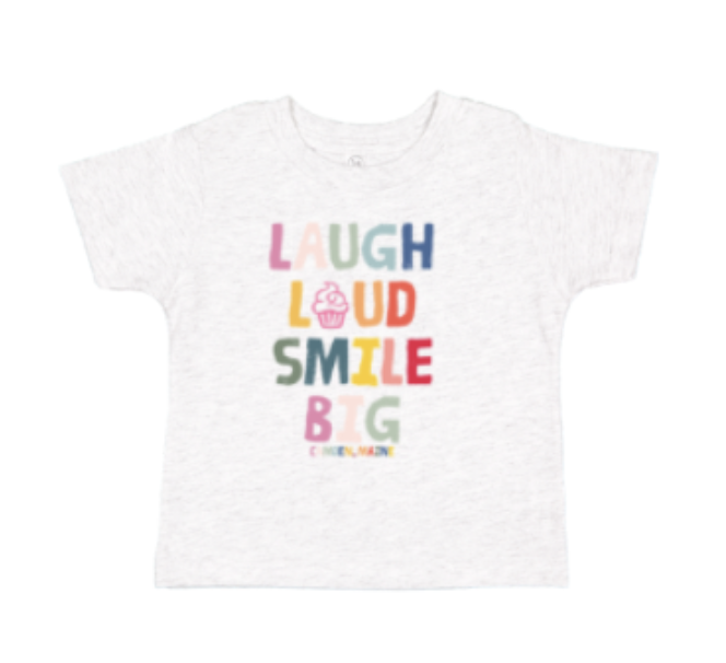 Toddler LAUGH LOUD SMILE BIG Tee (Ash)