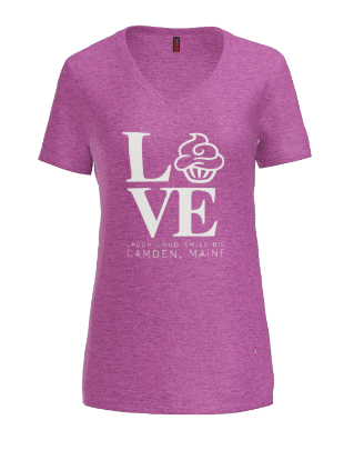 Adult LOVE V-Neck Tee (Pink)