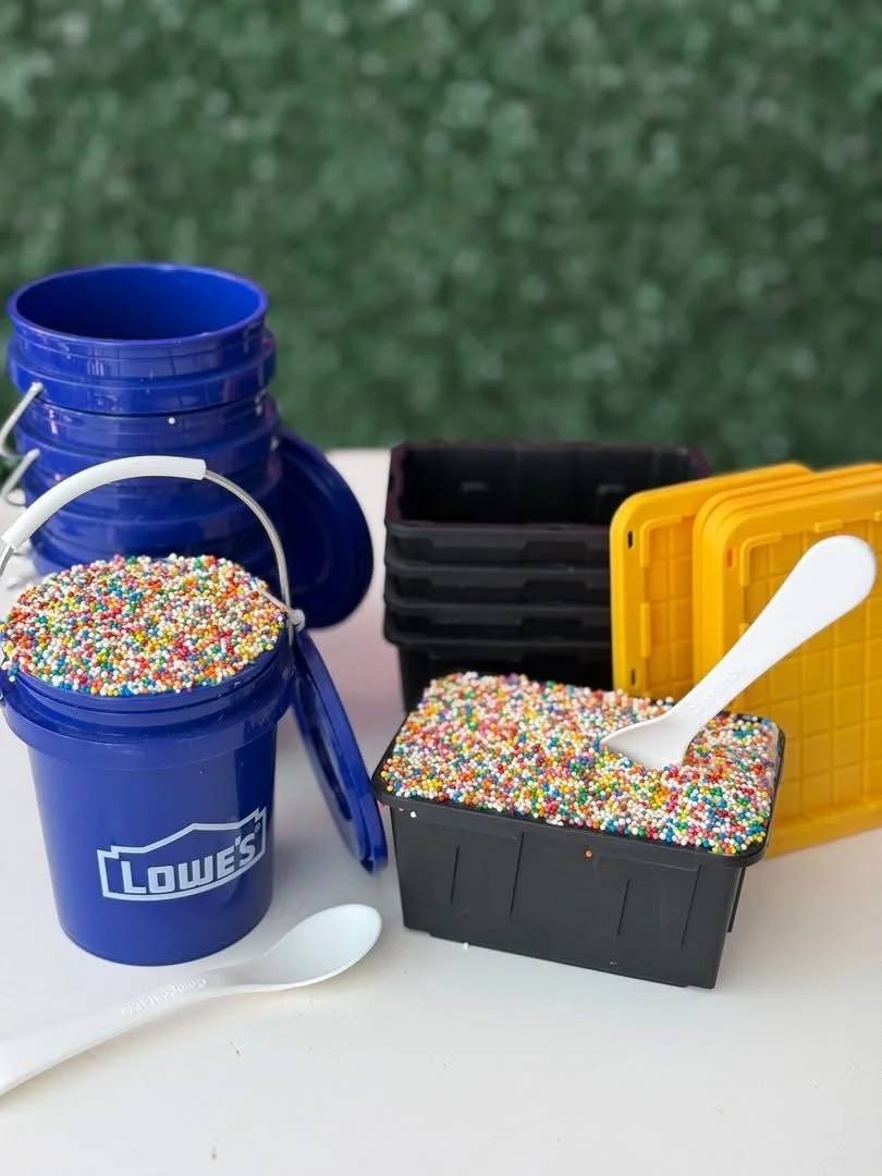 Lowe's Bucket Dot Cake