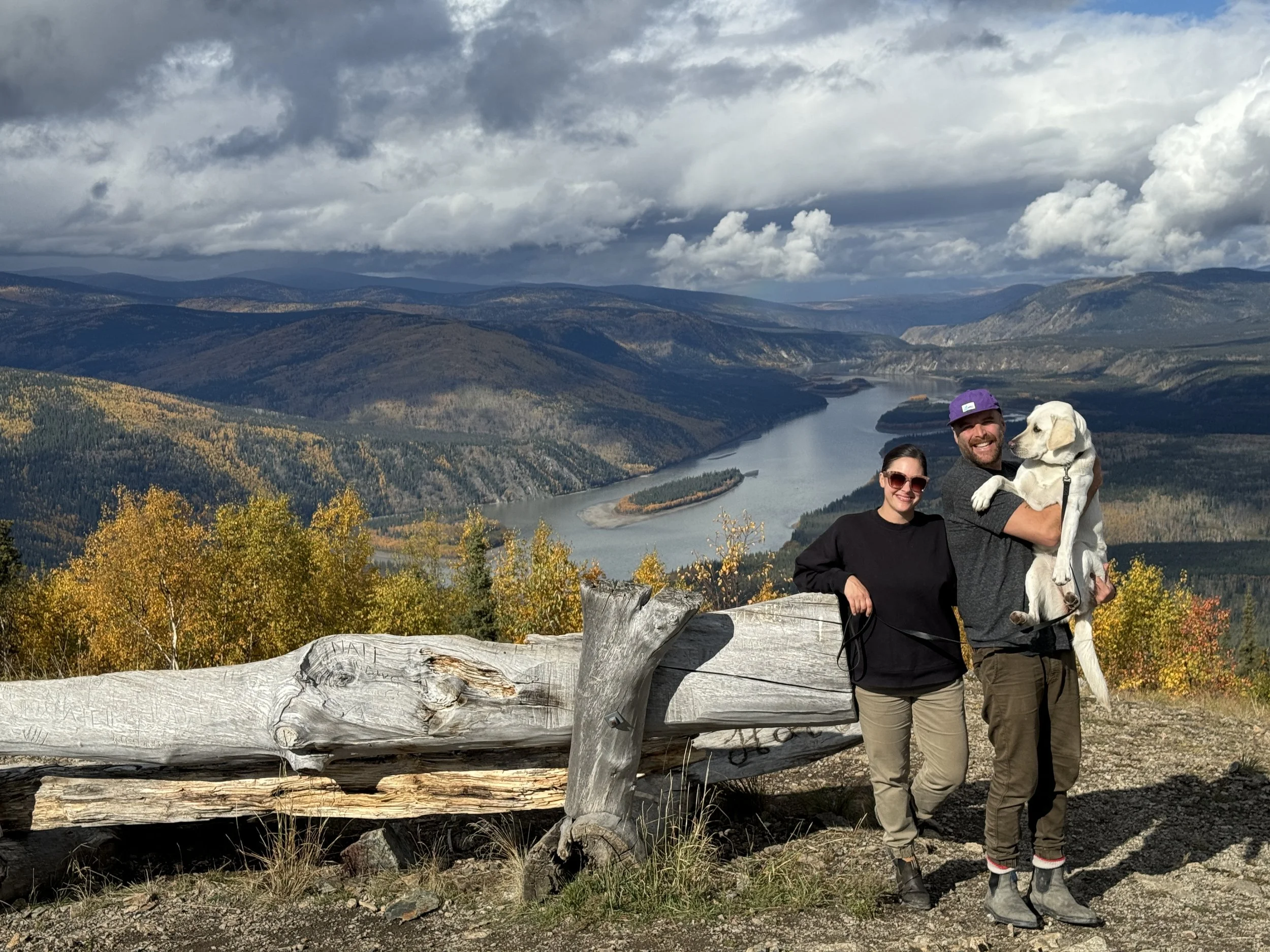 Chris Arruda with his wife in the Yukon.