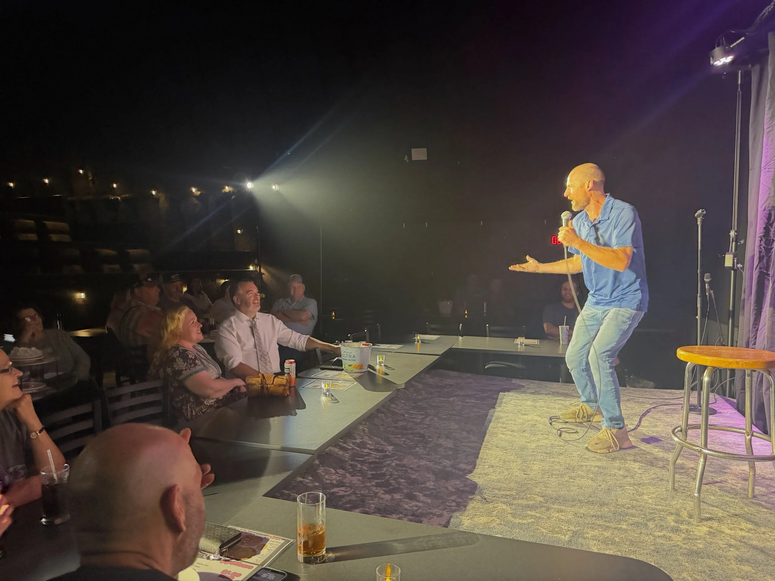 Local comic Brady Willis doing his thing!