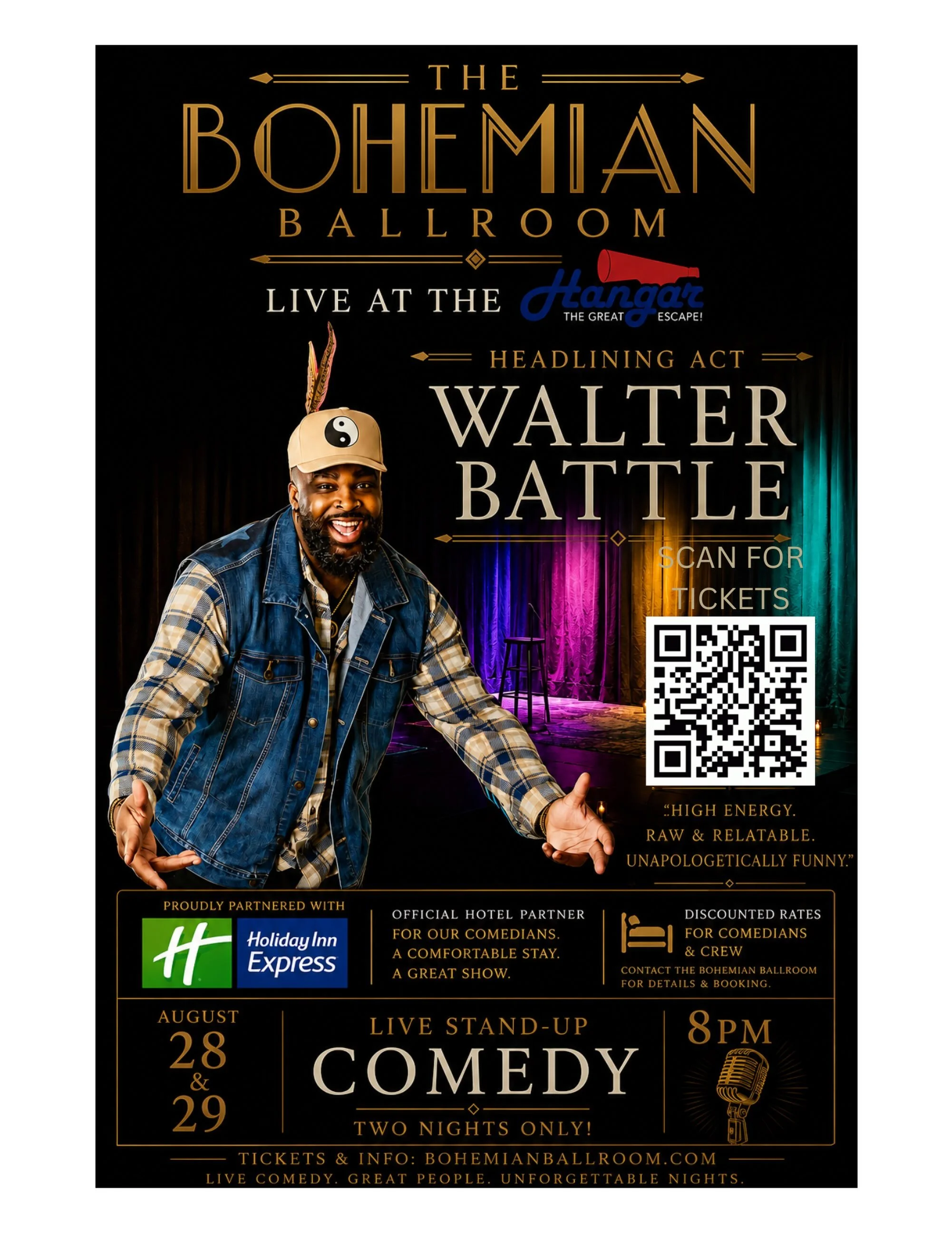 This Weekend come see Kansas City&rsquo;s fastest rising comedian and see what all the hype is about.. Walter Hung up the days on the road driving a truck to bring his unique views of life to the stage. @maryville @nwmsu @nodawaycounty @nodawaynews #