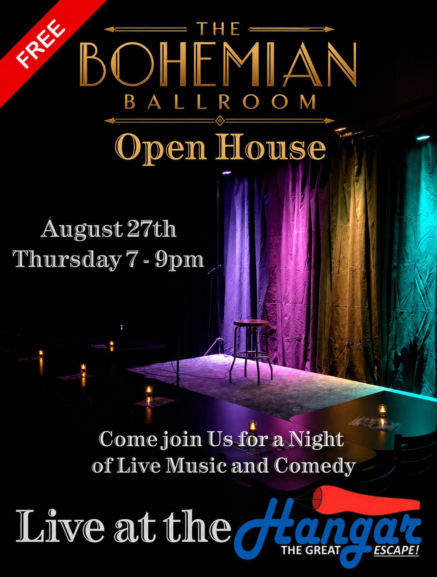 We are having a free show to help with content creation for advertisement.  All we need is you,  the audience!! Come join us for what&rsquo;s sure to be more fun than sitting on the couch!