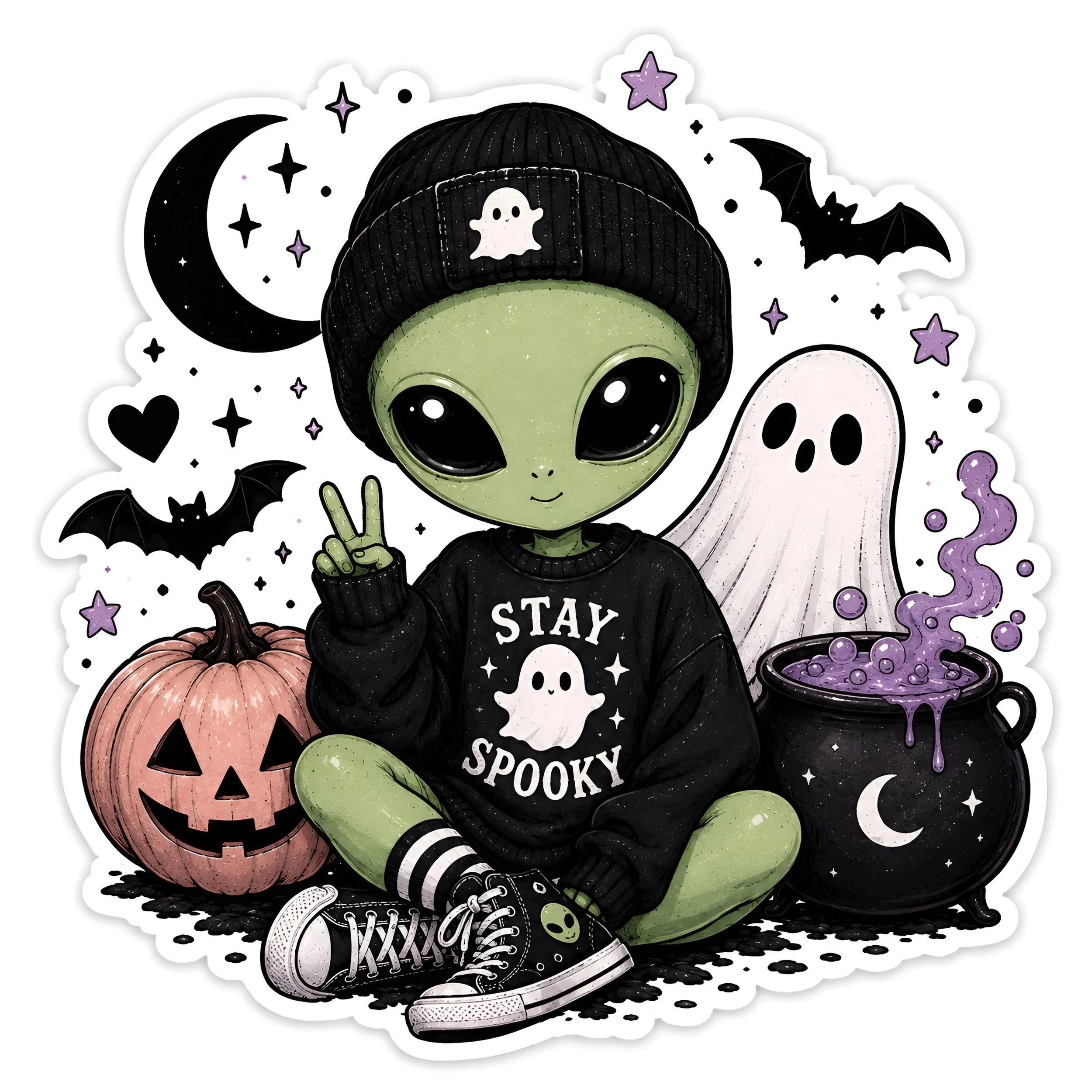 Cute Animated Halloween Alien (1).png