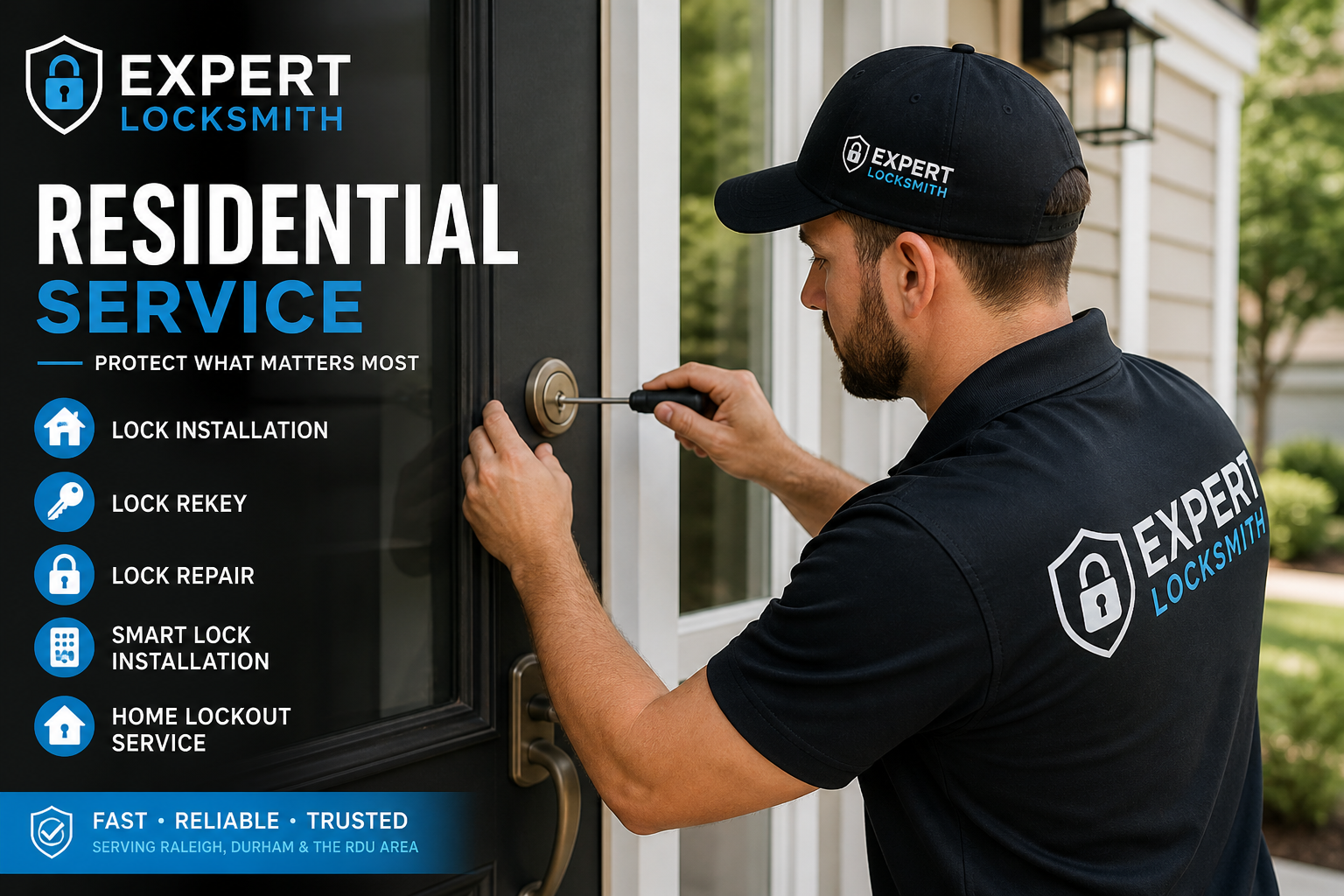Expert Locksmith residential locksmith service for homes in Raleigh Durham NC