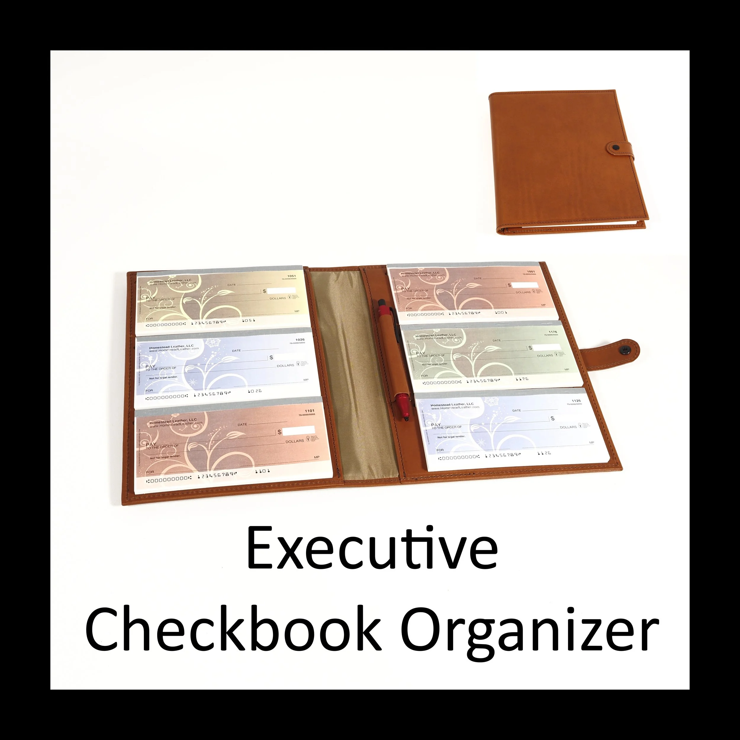 Personal Size EXECUTIVE Checkbook Organizer