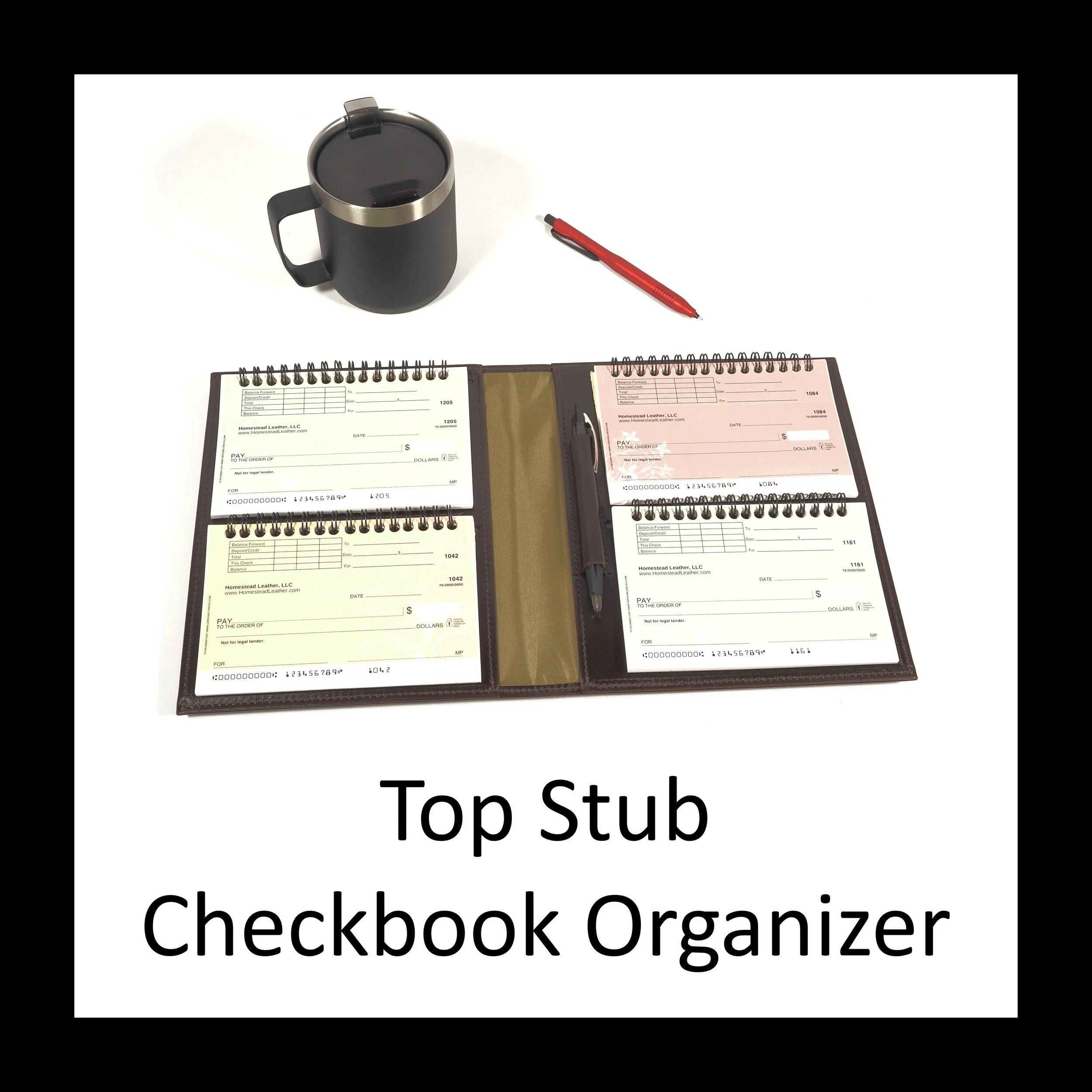 TOP STUB Checkbook Organizer