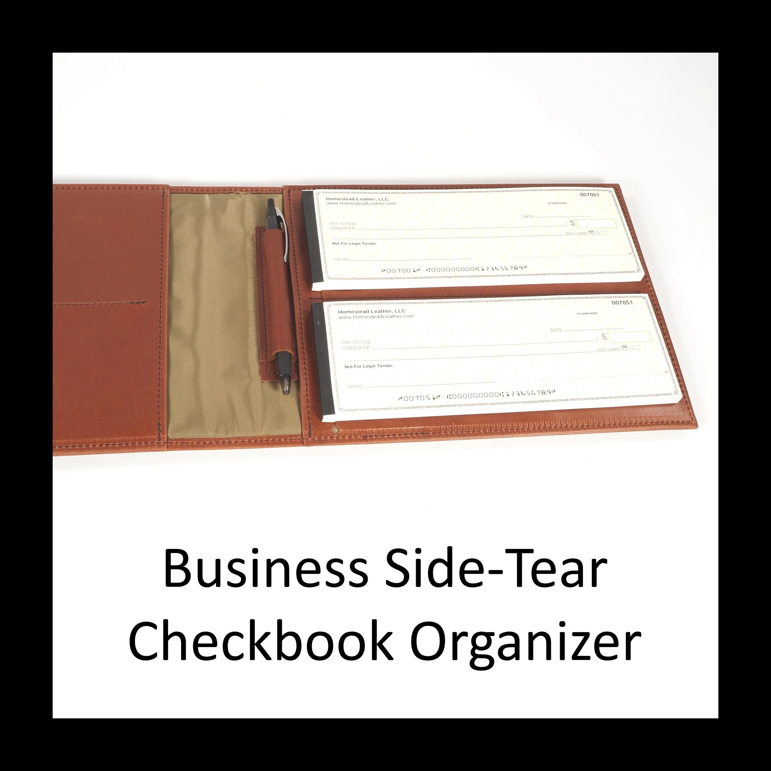 BUSINESS Size SIDE-TEAR Checkbook Organizer