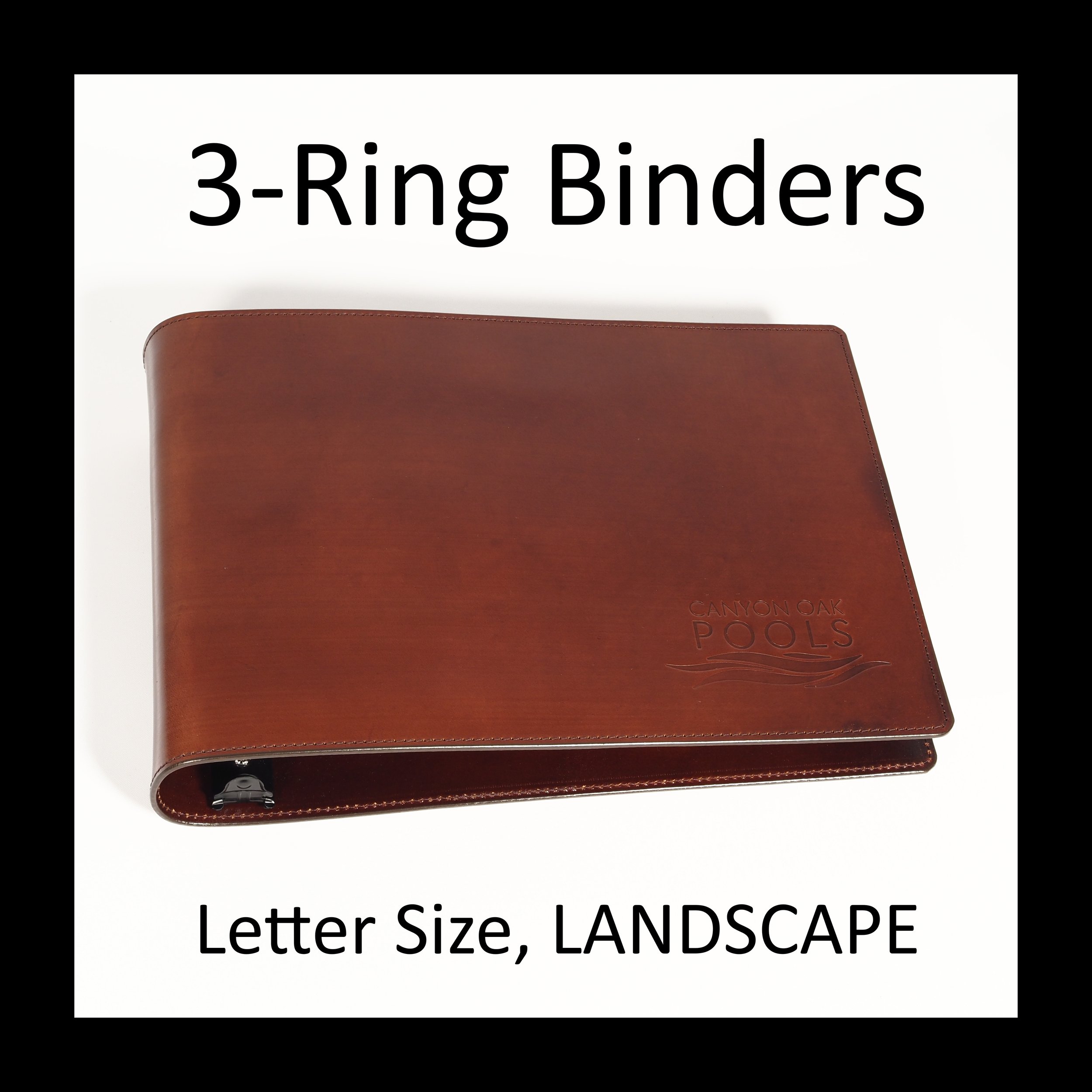 3-Ring Binder: LETTER Size, LANDSCAPE Orientation (11 x 8 1/2 inch)