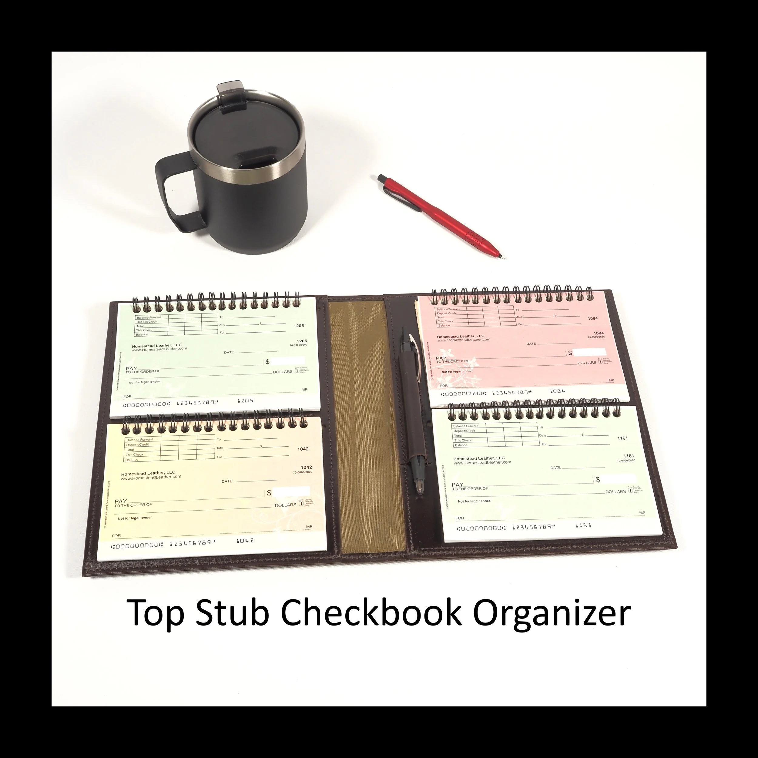TOP STUB Checkbook Organizer