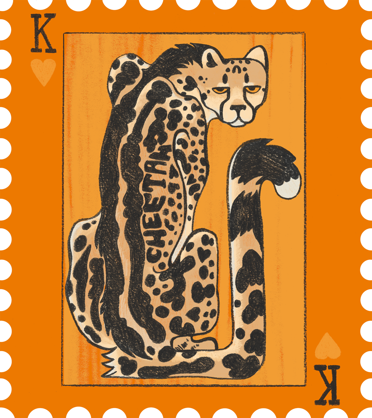 King Cheetah Stamp
