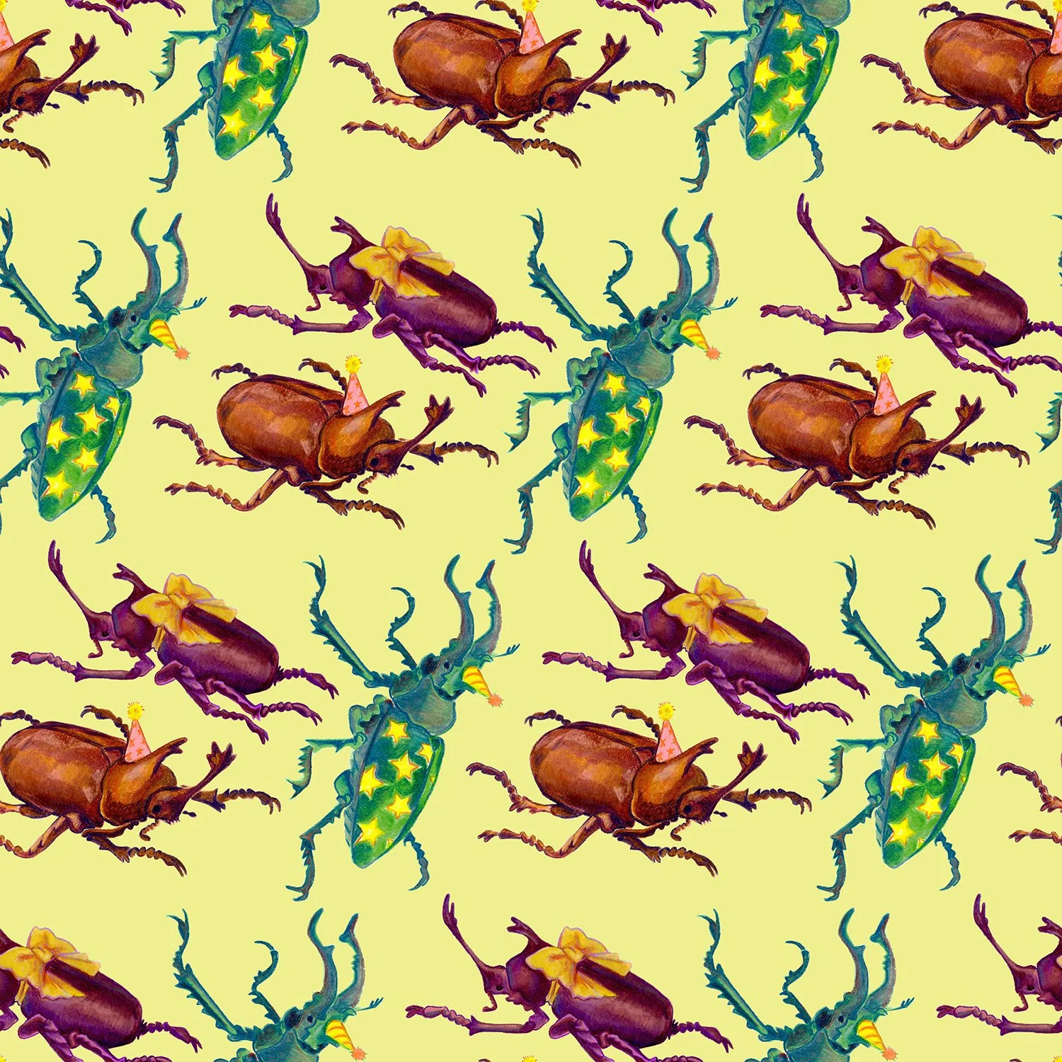 Birthday Beetles Pattern
