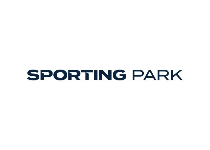 Sporting Park logo with the words 'SPORTING PARK' in bold blue letters on a white background.